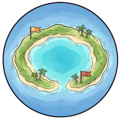 The atoll island shape