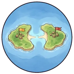 The twin isles island shape